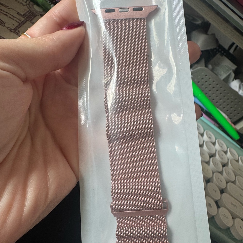 Rose Gold Mesh Watch Band